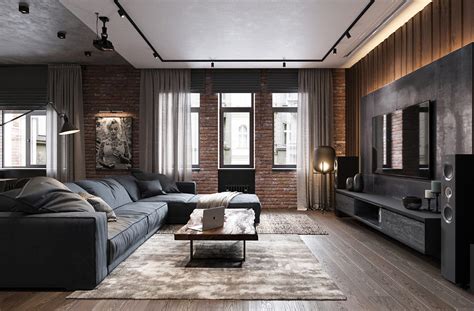 industrial style living room | Interior Design Ideas