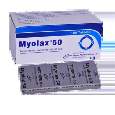 Myolax 50 mg tablet, Incepta Pharma Ltd, Online Pharmacy - OsudPotro