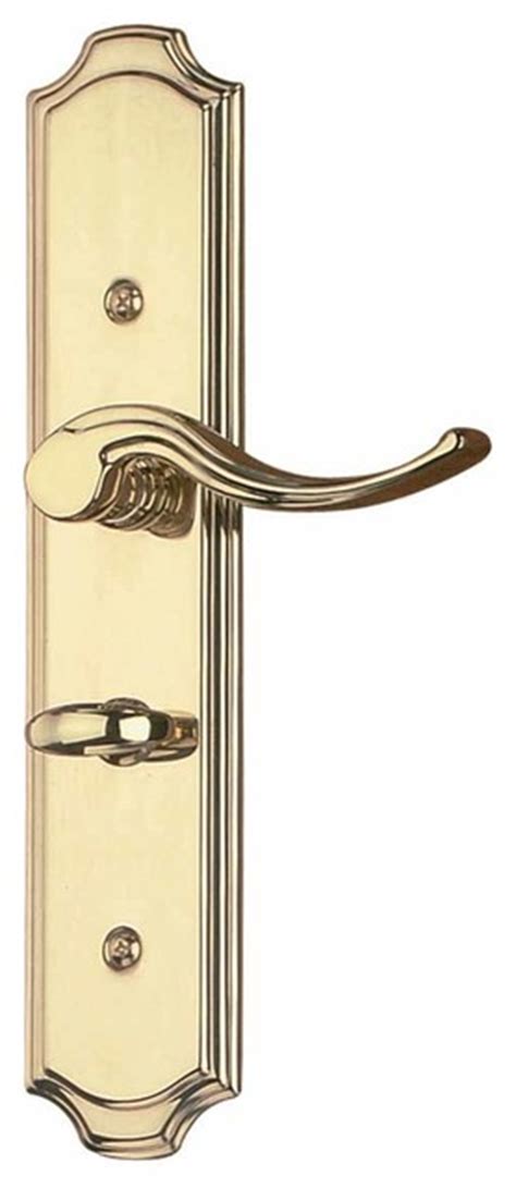 Door Locks Bright Solid Brass Lever Entrance Door Lock Set | 99979 - Traditional - Door Levers ...