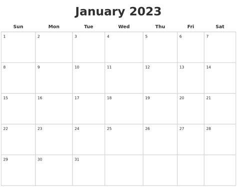 free 2023 blank calendar templates calendarlabs - 2023 calendar blank ...