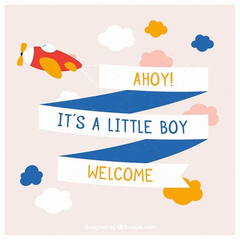 Free Vector | Cute baby boy background in flat style