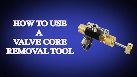 How to use a valve core removal tool - YouTube