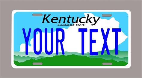 Kentucky License Plate custom Text - Etsy