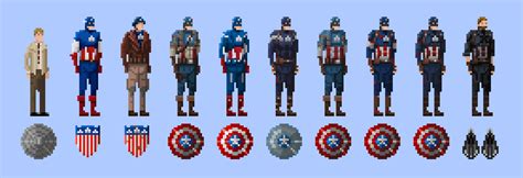 Captain America pixel art - c&c welcome! : r/marvelstudios