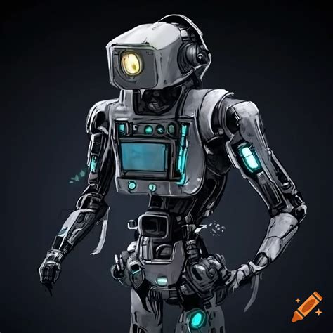 Concept art of a futuristic robotic android on Craiyon