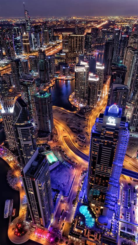 Dubai Wallpaper 4K, Cityscape, Skyline, Aerial view