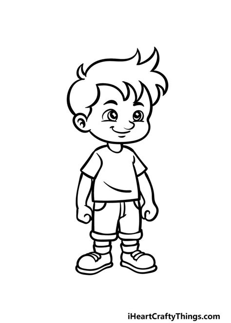 How To Draw A Cartoon Boy – A Step by Step Guide | Boy cartoon drawing ...