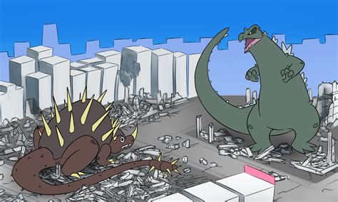 Godzilla vs Anguirus by Soap9000 on DeviantArt