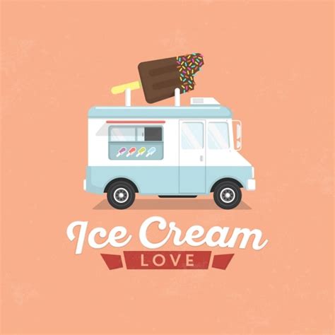 Free Vector | Ice cream van design