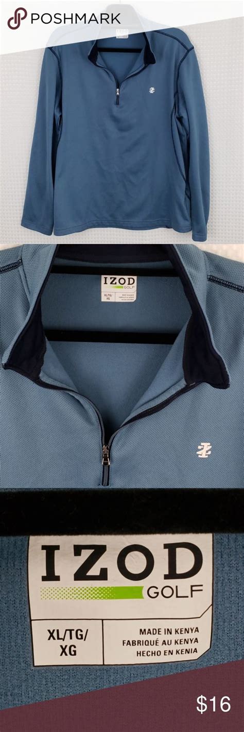 Izod Golf Long Sleeve Half Zip Pullover Size XL | Half zip pullover ...