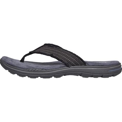 Buy SKECHERS Mens Evented Arven Flip Flops Black