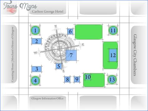 Map Of George Square Glasgow - ToursMaps.com