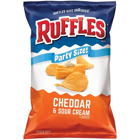 Ruffles Party Size! Cheddar & Sour Cream Potato Chips (14 oz) - Instacart