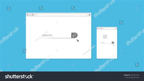 Browser Mockup Window Design Vector Pc Stock Vector (Royalty Free ...