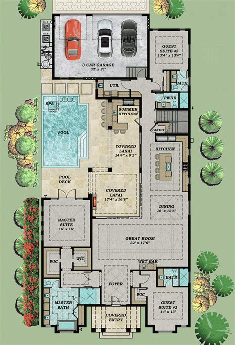 Florida House Plans With Pools - House Decor Concept Ideas