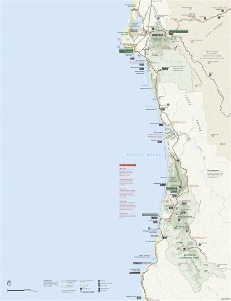 Coast Redwood Range And Biogeography - Redwoods Northern California Map ...