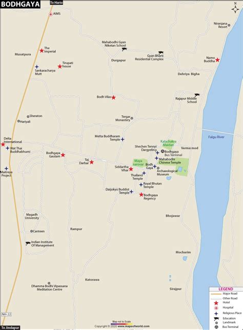 Where is Bodh Gaya Located, Location of Bodh Gaya Map