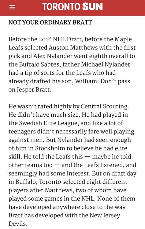 Interesting tidbit from the 2016 NHL Draft - Michael Nylander had a tip ...