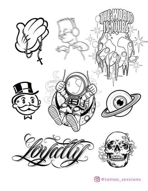 Tattoo flash sheet | Tattoo flash sheet, Flash tattoo designs, Flash tattoo