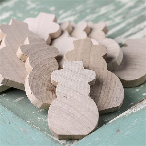 Unfinished Wood Snowman Cutouts - Wood Cutouts - Wood Crafts - Craft Supplies