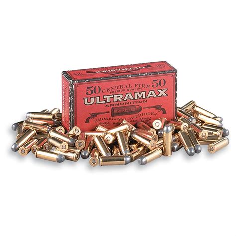 Ultramax, .45 Long Colt Caliber, RNFP, 250 Grain, 250 Rounds - 51359, .45 Colt Ammo at Sportsman ...