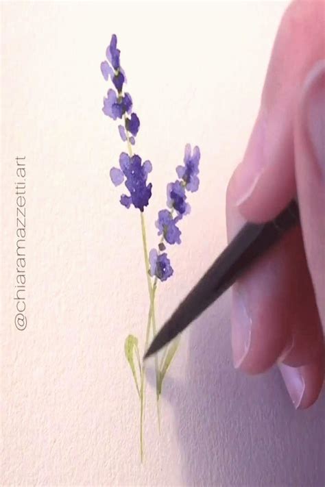 Lavender loose watercolor flower | Loose watercolor flowers, Watercolor ...