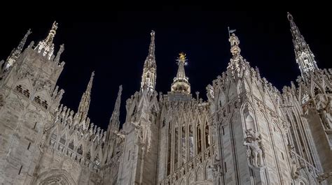 Milan Cathedral at Night Photograph by Andrew Cottrill - Pixels