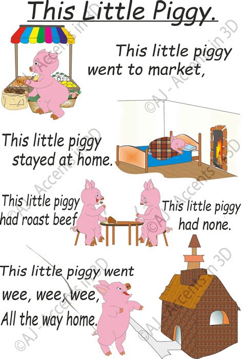 This Little Piggy Traditional Nursery Rhyme Decal for your