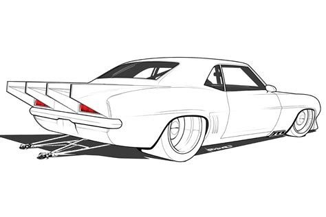 Dragster Car Drawing