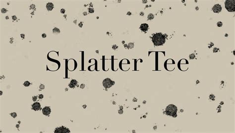 Splatter T-Shirt, Graphic Tee with Options