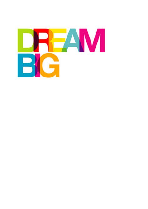 Dream Big art print digital typography poster printable | Etsy