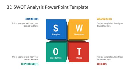 3D SWOT Analysis PowerPoint Template Concept - SlideModel