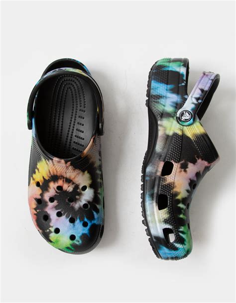 CROCS Classic Black Tie Dye Clogs - MULTI | Tillys