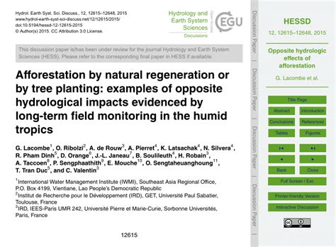 (PDF) Afforestation by natural regeneration or by tree planting: Examples of opposite ...