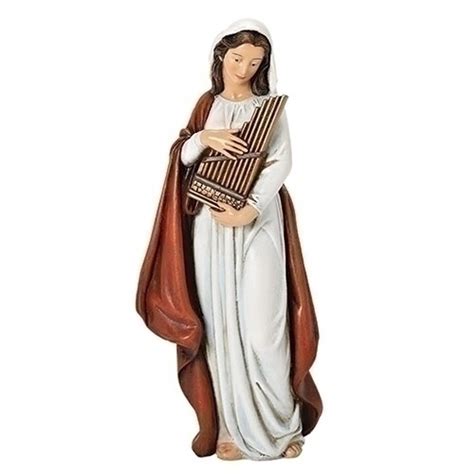 Saint Cecilia Statue | Red Cape & Pipe Organ | 6" | Resin | 66919 - F.C. Ziegler Company