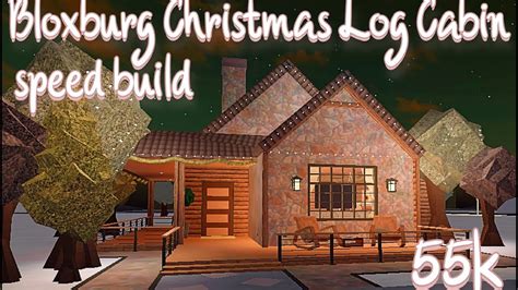 Bloxburg - Christmas Cabin speed build - YouTube