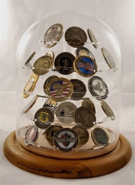 challenge coin display Glass Dome Coin Display by flagsconnections