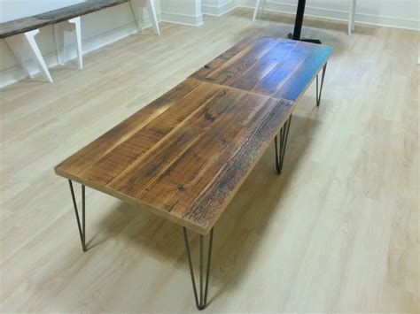 Hairpin legged coffee table with our reclaimed old growth Hairpin Leg Coffee Table, Hairpin Legs ...
