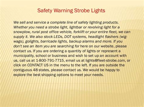 Safety Warning Strobe Lights