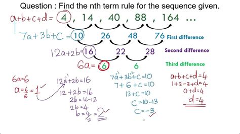 Cubic Sequences-Finding the nth Term Formula #igcsemath #extended #0580 #sequence - YouTube