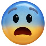 😨 Fearful Face Emoji on Twitter Emoji Stickers 13.1