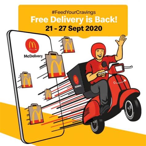 McDonald's McDelivery FREE Delivery Promotion (21 September 2020 - 27 ...