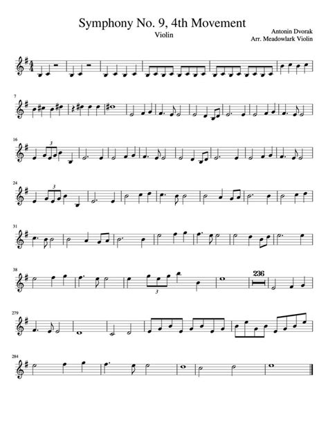 10 Easy Songs from Classical Music for Violin (Free Sheet Music ...