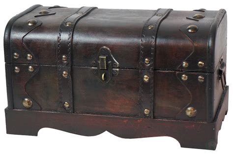 Small Pirate Style Wooden Treasure Chest - Walmart.com - Walmart.com