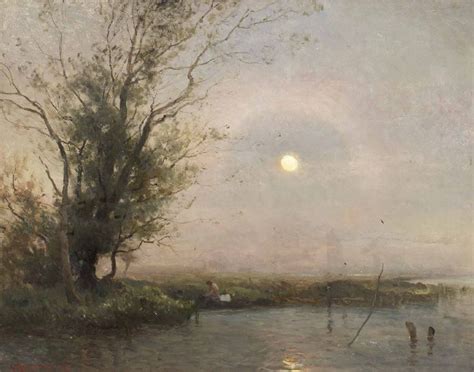 Moonlight Landscape Painting | Gustaf Rydberg Oil Paintings