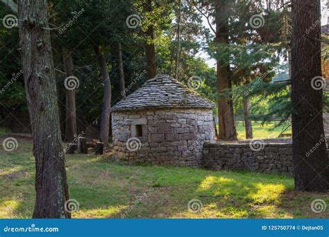 Stone houses dalmatia stock photo. Image of rock, landscape - 125750774