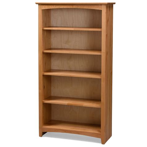 Archbold Furniture Bookcases Customizable 30 X 60 Solid Wood Alder Bookcase with 4 Open Shelves ...