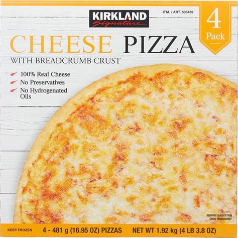 Kirkland Signature Frozen Cheese Pizza (4 ct) - Instacart