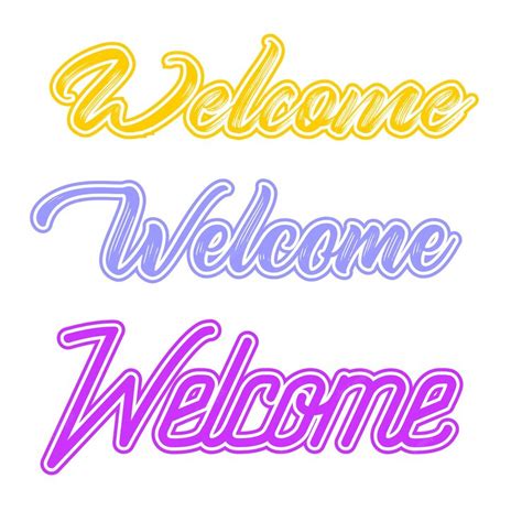 Premium Vector | Welcome Text Sign