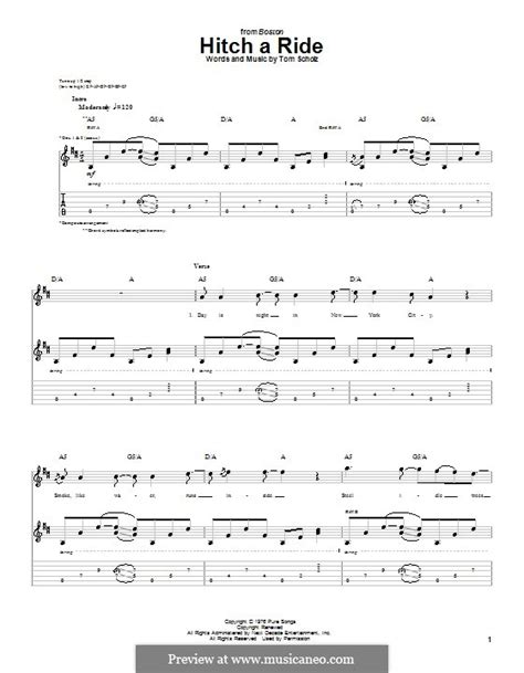 Hitch a Ride (Boston) by T. Scholz - sheet music on MusicaNeo